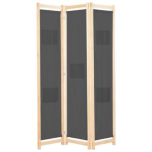 U24 trīs paneļu ekrāns, pelēks, 120 x 170 x 4 cm, audums