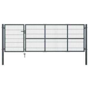 Pood24 postidega aiavärav, teras, 350 x 100 cm, antratsiithall