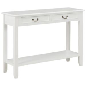 U24 konsoles galds, balts, 110 x 35 x 80 cm, koks