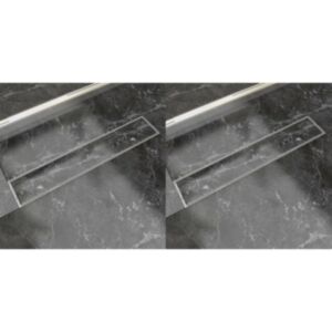 Lineārā dušas kanalizācijas sistēma U24 2 gab. 630x140 mm nerūsējošais tērauds