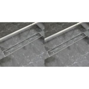 Lineārā dušas kanalizācijas sistēma U24 2 gab. 830x140 mm nerūsējošais tērauds