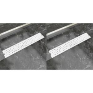 U24 lineārā dušas notekas sistēma, 2 gab, ar burbuļiem, 630 x 140 mm, nerūsējošais tērauds