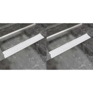 U24 lineārā dušas notekas sistēma, 2 gab, ar burbuļiem, 730 x 140 mm, nerūsējošais tērauds
