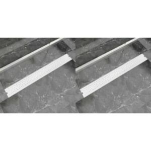 U24 lineārā dušas notekas sistēma, 2 gab, ar burbuļiem, 930 x 140 mm, nerūsējošais tērauds