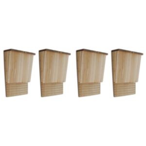 Pood24 nahkhiirte pesakastid, 4 tk, 22 x 12 x 34 cm, puit