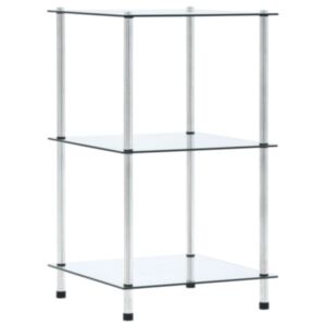 U24 3-х этажная полка, прозрачная 40x40x67 см, закаленное стекло