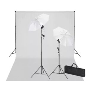 U24 studijas komplekts ar baltu fonu 600 x 300 cm un apgaismojumu