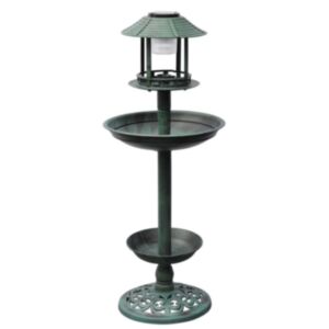 Putnu ēdnīca ar saules lampu