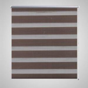 Полосатая штора 40 x 100 см кофейно-коричневая