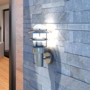 Terases sienas lampa izgatavota no nerūsējošā tērauda