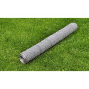 U24 vistu stiepļu dārzs, cinkots tērauds 25 x 1 m, sudrabs