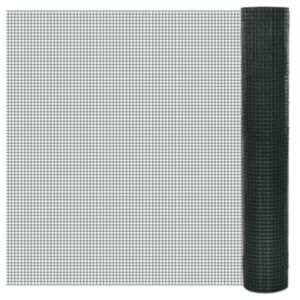 U24 vistu stiepļu žogs ar cinkotu PVC pārklājumu 10 x 1 m, zaļš