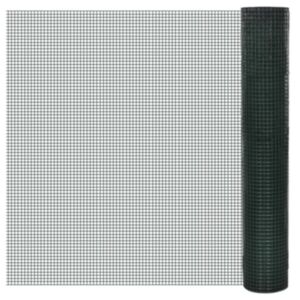 U24 vistu stiepļu žogs ar cinkotu PVC pārklājumu 25 x 1 m, zaļš