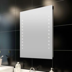 Spogulis ar LED gaismām vannas istabā 60 x 80 cm