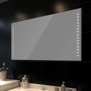 Spogulis ar LED gaismām vannas istabā 100 x 60 cm