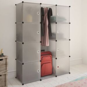 U24 moduļu skapis ar 9 sekcijām, balts, 37 x 115 x 150 cm