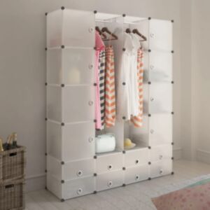 Pood24 modulaarne kapp 18 sektsiooni, valge 37 x 146 x 180,5 cm