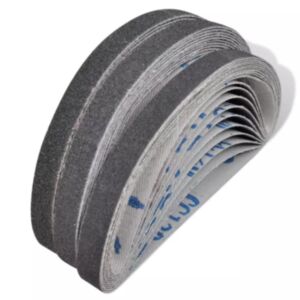 Pneimatiskās slīpēšanas lentes ar saspiesta gaisa presi 30 gab., 10 x asmens 60, 10 x asmens 80, 10 x asmens 120, 10 mm x 330 mm