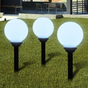 Āra dārza saules lampa ar lodītes formas LED 20cm 3gab. Ar pāļiem