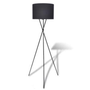 Stāvlampa ar augstu kāju un melnu kupolu