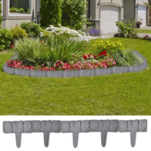 Plastmasas dārza / zāliena akmens apmales 41 gab 10 m