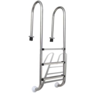 U24 baseina kāpnes ar 4 pakāpieniem, nerūsējošais tērauds, 120 cm