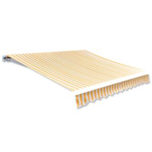 Pood24 varikatus päevalillekollane/valge 3 x 2,5 m (ilma raamita)