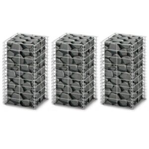 U24 gabionu komplekts, 3 gab., Cinkota stieple 25 x 25 x 50 cm