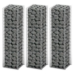 U24 gabionu komplekts, 3 gab., Cinkota stieple 25 x 25 x 100 cm