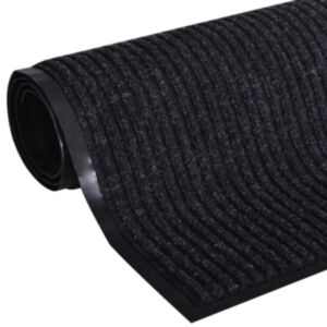 PVC durvju paklājs 90x120 cm melns
