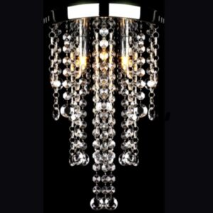 Metāla griestu lampa / lustra ar kristāliem
