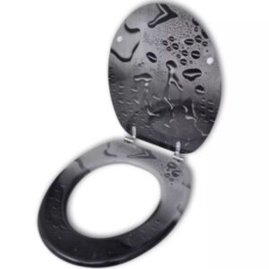 Стеклянный стол с крышкой из МДФ и каплями воды