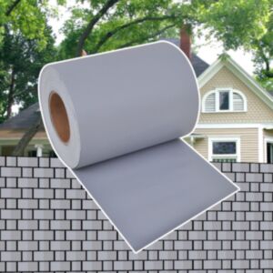 U24 dārza privātuma pārsegs, PVC 70 x 0,19 m, gaiši pelēks