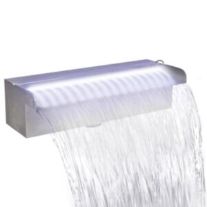 Taisnstūrveida baseina strūklaka ar LED gaismām no nerūsējošā tērauda 30 cm