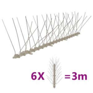 Pood24 4-realine plastist linnupiikide komplekt, 6 tk, 3 m