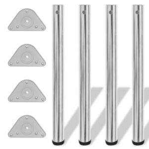 Pielāgojamas galda kājas 4 gab., Hromētas, 710 mm