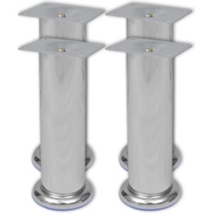 Ümmargused diivanijalad 4 tk, kroom, 180 mm