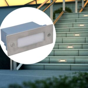 Süvistatud LED-trepivalgustid 2 tk, 44 x 111 x 56 mm