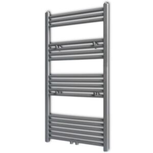 Centrālās apkures dvieļu žāvētājs vannas istabā taisns 600 x 1160 mm, pelēks