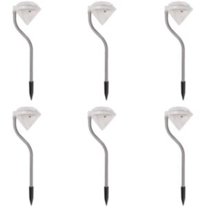 U24i LED dārza lampas ar saules baterijām 6 gab 9 x 7,8 x 29,5 cm