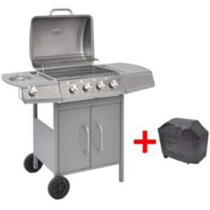 Pood24 gaasigrill 4 + 1 küpsetustsooniga, hõbedane