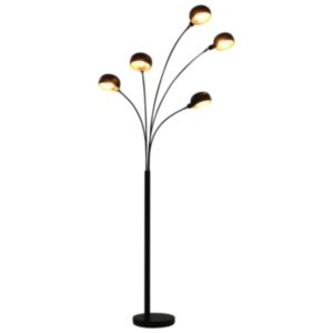 U24 grīdas lampa, 200 cm, 5 x E14, melna un zelta