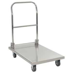 U24 platformas ratiņi sudraba 82 x 53 x 86 cm nerūsējošais tērauds