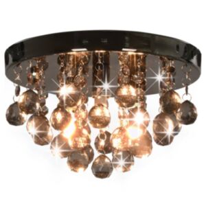 U24 griestu lampa ar dūmu pērlītēm melna apaļa G9