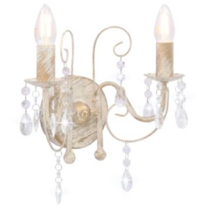 Pood24 lamp helmestega, antiikvalge, 2 x E14 pirni