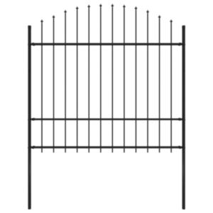 Pood24 piirdeaed teravatipuline, teras, (1,5-1,75) x 1,7 m, must