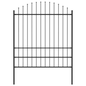 U24 žogs ar smailiem galiem, tērauds, (1,75-2) x 1,7 m, melns