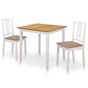 Pood24 3-osaline söögitoa komplekt, MDF, valge