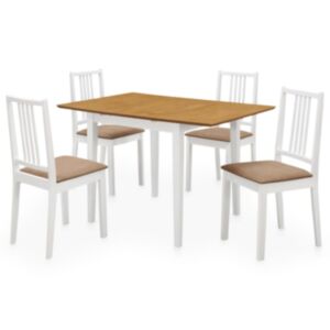 Pood24 5-osaline söögitoa komplekt, MDF, valge