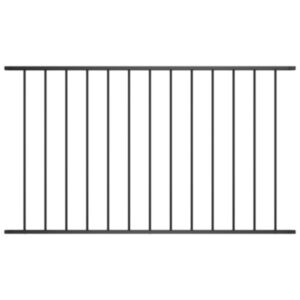 U24 dārza panelis, tērauds ar pulverveida pārklājumu, 1,7 x 1,25 m, melns